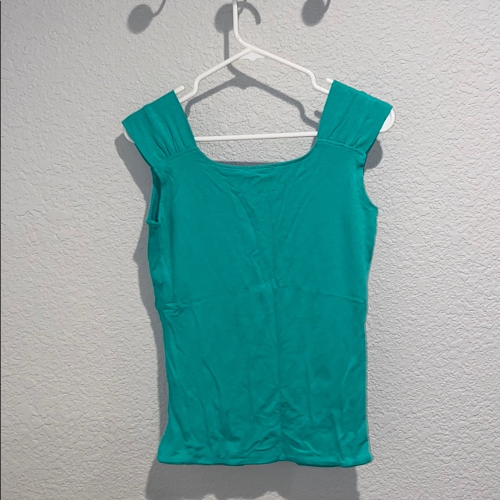 Green ruched top - Picture 2 of 2